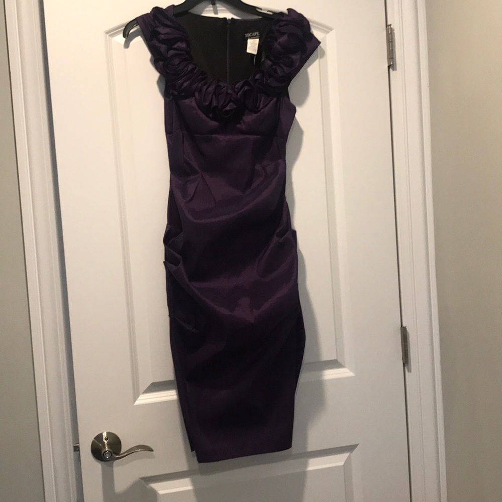 Xscape purple midi dress